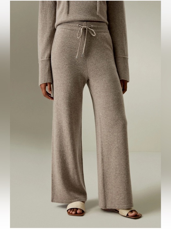 Lilysilk Pants - Lilysilk Fluid 100% Cashmere Sweatpants Light Brown Drawstring Sz Small